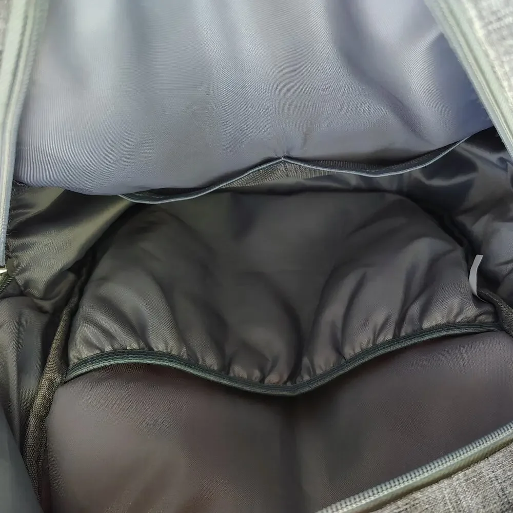 CoolBELL Diaper Bag Backpack Gray Insulated Bottle Pockets Travel Baby Carry On